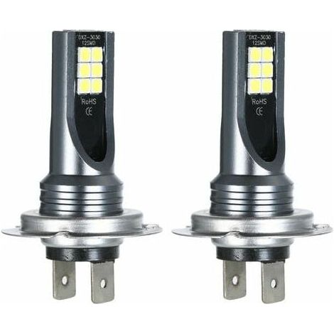 H7 Voiture Led Antibrouillards 200W Ampoules Phares Kit 6000K Blanc Lumiere Courante Hid Decodeur Antibrouillards,Noir (1/5)