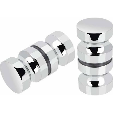 Poignée Porte Douche - Acier Inoxydable 304 - Pour Porte Verre Épaisseur 8 à 12 mm - Lot de 2 (1/5)