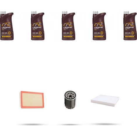 Kit tagliando 3 FILTRI e 5L OLIO compatibile con Toyota Corolla XII (E210) 1.8 Hybrid 72kw Dal 2019 (1/4)