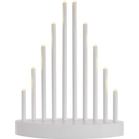EMOS LED Kerzenständer mit 10 Kerzen, weiß, Batteriebetrieben 3x AA, Innenbereich IP20, 6h Timer-Funktion, DCAW01 (1/5)
