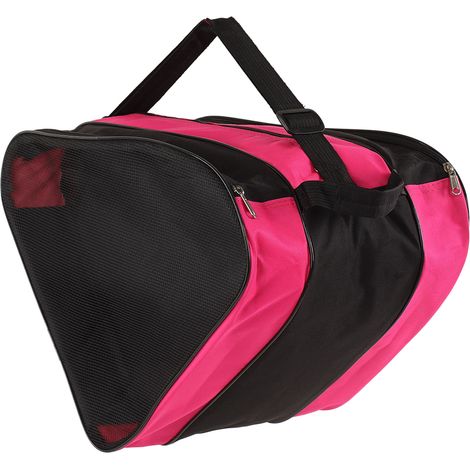 Sac à patins triangulaire imperméable renforcé 3 couches, sangle ajustable pour transport extérieur rouge (1/5)
