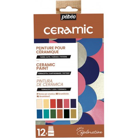 PINTURA CERAMIC 20 ML 12 COLORES SURTIDOS