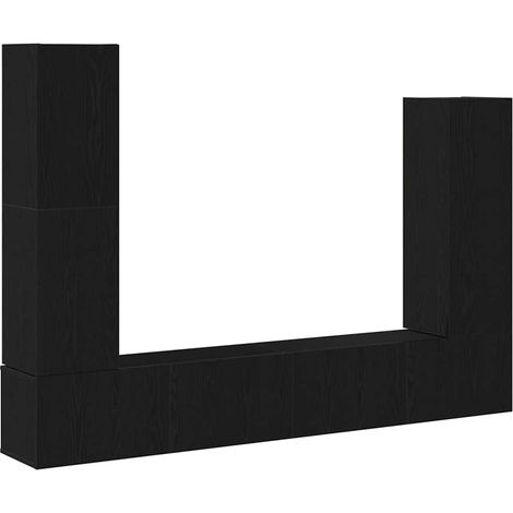 Maison Exclusive - Ensemble meuble TV 6 pcs Chêne noir Bois d'ingénierie
