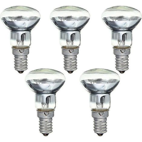 (5 pièces) Ampoules de rechange pour lampe à lave E14 R39 30 W à visser, réflecteur transparent, spot lumineux, incandescentes - DYDZ (1/5)