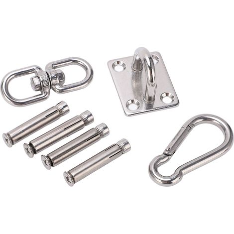Kit de Fixation pour Hamac Suspendu en Acier Inox, Support 250 kg, pour Relaxation et Loisirs Intérieurs (1/5)
