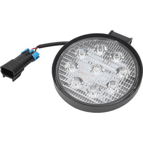 27-W-Arbeitsleuchte mit 9 LEDs, IP67 wasserdicht, rund, für Auto, 12-V-Universalbeleuchtung, Zusatzlampe für Außenprojektoren (1/5)