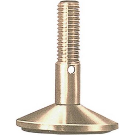 10 x PIEDINO REGOLABILE OTTONE MA12 X D 60 MM