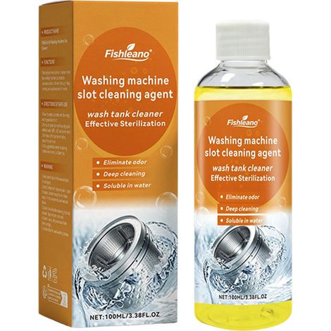 Le nettoyant pour cuve de lave-linge Fishleano élimine les odeurs, dissout la saleté, protège la cuve et constitue un produit nettoyant ménager. (1/5)