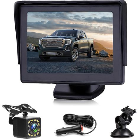 Backup Camera, Car Rear View Camera with Good Night Vision Waterproof Camera 4.3 Inch LCD Monitor for Camping Car/Truck/RV/Trailers/Agricultural/SUV/Pick-up with 10m Cable 12V-24V (1/5)