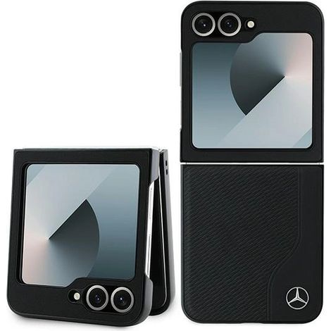 Mercedes MEHMZF623RBGVK Z Flip6 F741 nero/nero Pelle Simil Legno MagSafe (1/5)