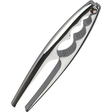 Casse-noix haut de gamme, casse-noix, casse-noix et coquilles, acier chromé, argent, 17,5 x 4 x 1,3 cm (1/5)
