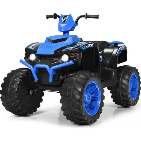 Quad Électrique 12V pour Enfants 3-7 Ans avec Lumière Musiques et Histoires 104x67x74cm pour Différents Terrains Bleu CW4841 Maison Chic (1/2)