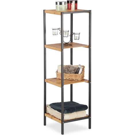 Etagere en bambou et acier (1/5)