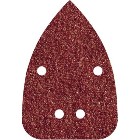 Carta Abrasiva Velcrata per Levigatrice Delta Triangolo Strappo 96x136 Wolfcraft - Grana: 240 (1/4)