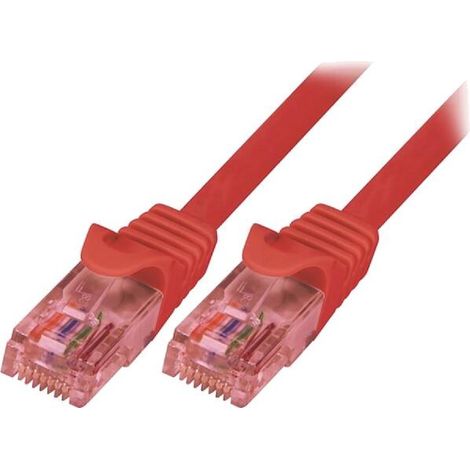 Cable reseau RJ45 male U-UTP Cat 6 rouge- 1m