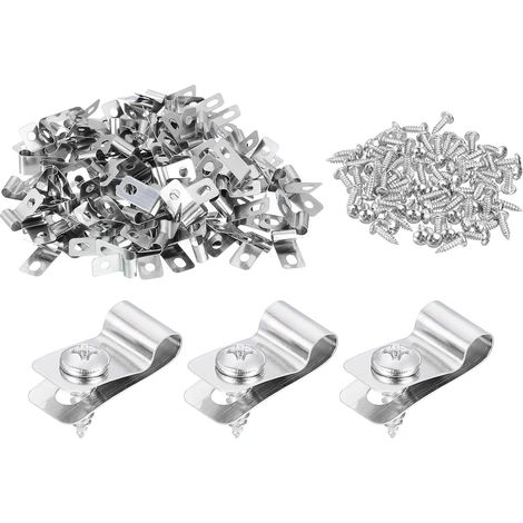 100Pcs Pince de Fil de Clôture pour Bois Métal Vinyle Clôture (1/5)