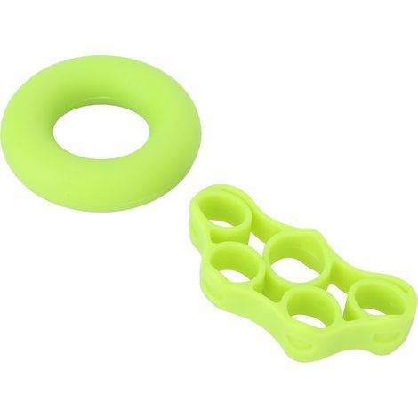 Kit de 6 anneaux d'entraînement pour doigts et poignet, résistance 30 lb, renforcement musculaire et rééducation, couleur verte. (1/5)