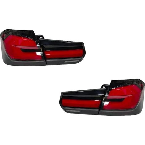 Conjunto de luces traseras, compatible con BMW Serie 3, tecnología LED, diseño plug and play, color rojo. (1/2)