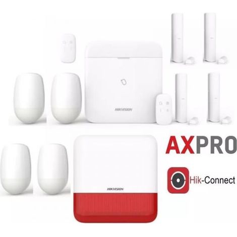 KIT ALLARME 96 HIKVISION AXPRO GSM ANTIFURTO CASA SENZA FILI SIRENA WIRELESS APP