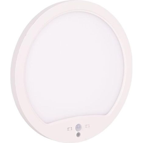 Downlight de superficie blanco con sensor de presencia y crepuscular 18 W Ø230 mm (1/5)