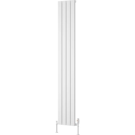 Reina Piatto Single Vertical Aluminium Radiator 1800mm H x 295mm W - White (1/4)