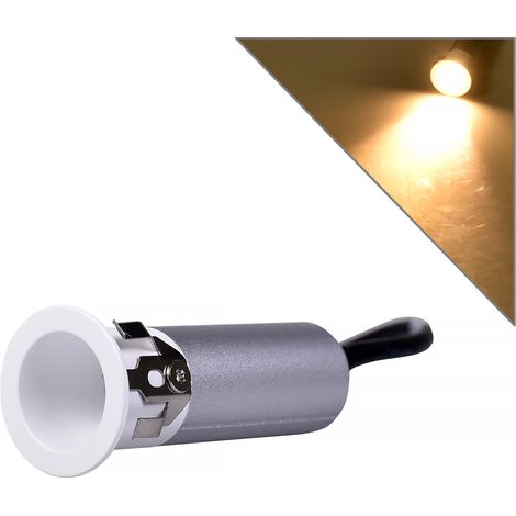 FARETTO LED DA INCASSO 3W LUCE CALDA 3000K° - ILLUMINAZIONE AD ALTA EFFICIENZA PER INTERNI IN ALLUMINIO BIANCO E ARGENTO (1/5)