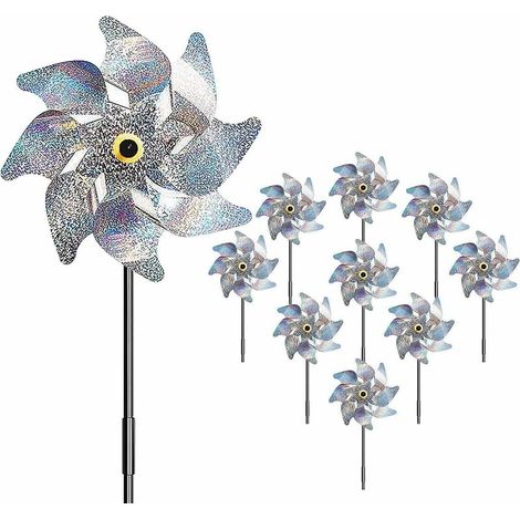 Bird Repellent, 10pcs Windmill Reflector, Reflective Bird Repellent, Anti-Bird Reflective Windmill Bird Repellent to Protect Bird (1/5)