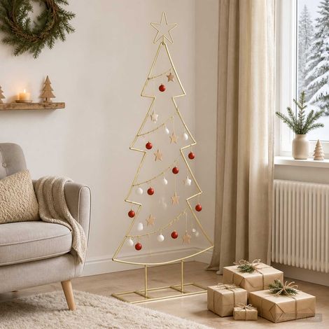 vidaXL Árbol de Navidad de metal con soporte KUOPIO 125 cm Acero (1/5)