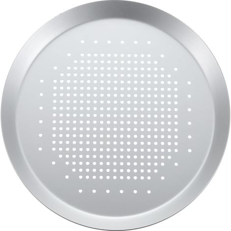 Grille À Pizza, 8.3" Grille À Pizza Ronde En Aluminium Avec Trou Pour Cuisine Restaurant Fête À Pizza, Argenté (1/5)