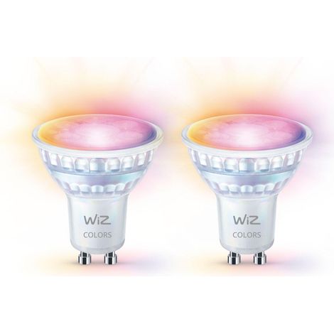 Signify Pack de dos bombillas LED GU10 transparentes 50W