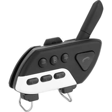 Intercom moto avec casque, équipement de conduite Bluetooth, écouteurs, réduction de bruit jusqu'à 120 km/h, blanc (1/5)