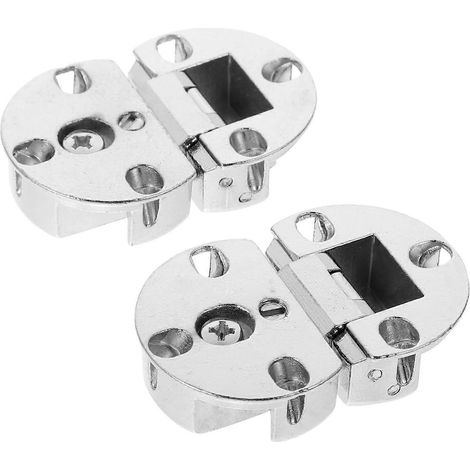 LALAFINA Lot de 4 charnières robustes en alliage de zinc pour meubles, angle de 90°, couleur argent (1/5)