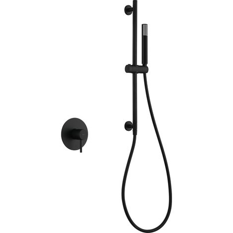 Set incasso 1 via monocomando Monza con doccetta finitura nero opaco [ IMEX® ] (1/3)