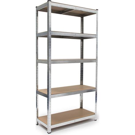 Ripiano portaoggetti pesante 179 cm in acciaio zincato argento 130001061