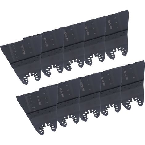 Packung mit 10 Mehrzweck-Oszillationssägeblättern, 65 mm, feine Zähne, Kohlenstoffstahl, Universal-Sägezubehör, Elektrowerkzeug (1/5)
