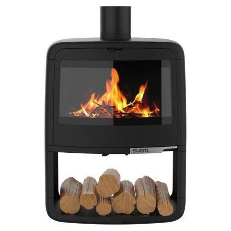 Supra – Poêle à bois 10 kW en fonte – Double combustion – Évacuation arrière – Rendement 77% – Flamme verte 7 étoiles – Éco design (1/5)