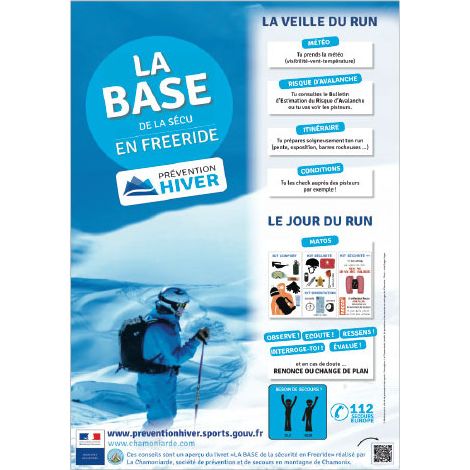 PANNEAU BASE DE SECURITE EN RUN (H0367) - Adhésif - 75 x 105 mm