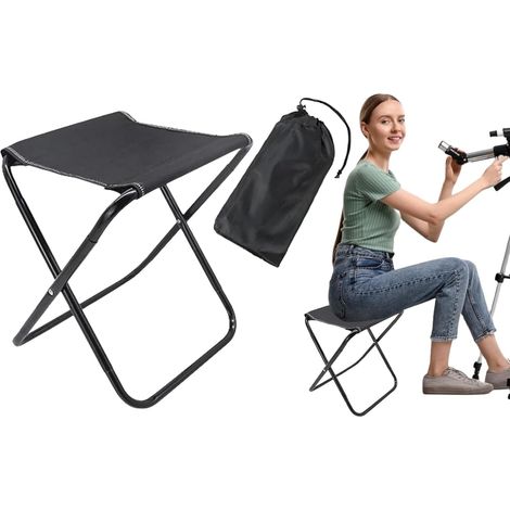 Siège de Camping Portable,Pliant Tabouret,Tabouret Pliable de Camping,Mini Chaise Pliante Portable,Petite Chaise de Camping en Aluminium,pour Voyage Randonnée Pêche (1/5)