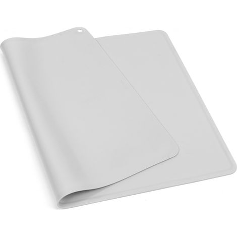 Napperon imperméable antidérapant en silicone, tapis de table isolant thermique pour enfants, idéal pour la cuisine (gris) (1/5)