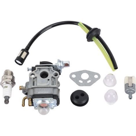 Kit carburateur, bougie d'allumage, filtre et durite pour tondeuse à gazon TH23, TH26, TH34, 23cc, 25cc, 26cc, 33cc et 35cc (1/5)