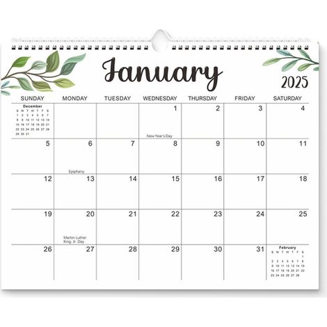 Wandkalender Januar 2025 – Juni 2026, 375292 mm, perfekter Wandkalenderplaner für einfache Organisation