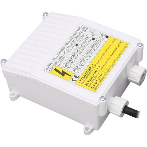 Boîtier de commande pompe submersible forage 3.0CV 2.2KW 70uf 20A prise EU 220V ABS inox résistant corrosion (1/5)