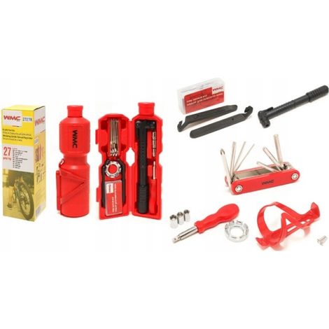 KIT DI RIPARAZIONE BICICLETTA, FLACONE, 27 PEZZI