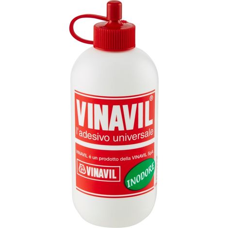 Colla vinilica bianca Vinavil tappo rosso adesivo universale inodore - 100 g