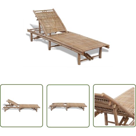 INLIFE Chaiselongue Bambus (1/6)