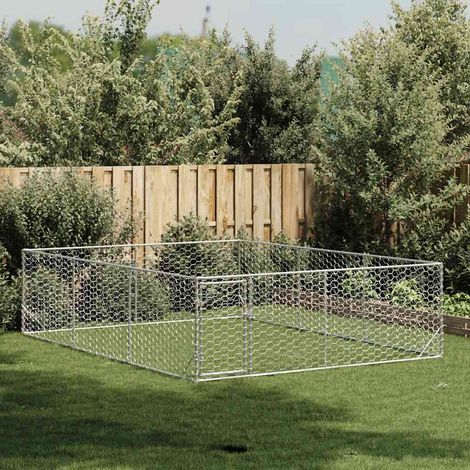 Maison Exclusive - Outdoor-Hundezwinger mit Tür 3x4x1 m Verzinkte