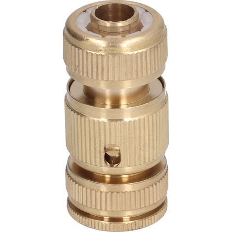 Raccord rapide pour tuyau d'arrosage 1/2 pouce, en laiton, amovible, pour une large gamme d'applications et une grande durabilité. (1/5)