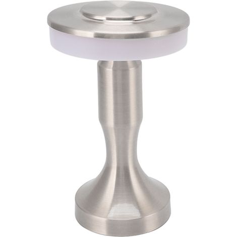 Lampe de Table LED Portable avec Capteur Tactile, 3 Températures de Couleur, Rechargeable par USB, Veilleuse pour Salon et Salle à Manger, Argent (1/5)