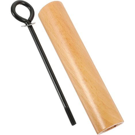 Poignée de casserole amovible en bois - Poignée robuste avec long manche - Protection thermique intégrée - Pour poêle wok et casserole - Peut être suspendue - Accessoires de (1/4)