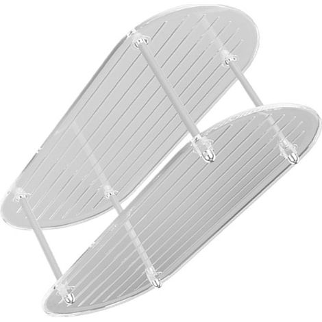 Organisateur de maquillage à 2 niveaux pour coiffeuse, rangement multi-usages pour cosmétiques, dimensions : 15 x 30 x 20 cm (5,9 x 11,8 x 7,9 pouces). (1/5)